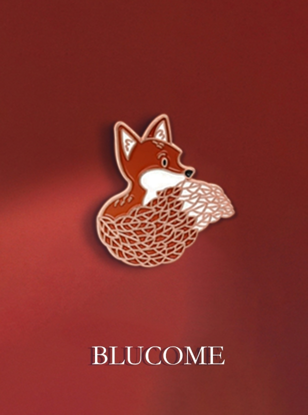Стильная брошь BLUCOME "Лиса"