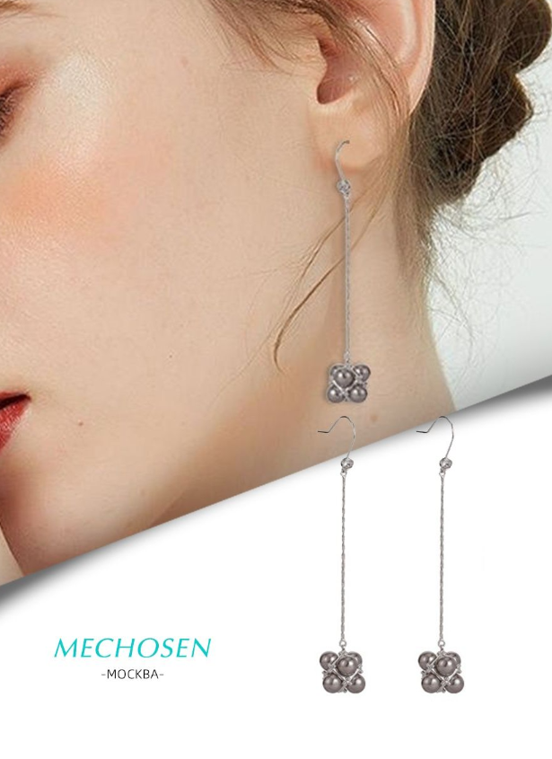 Серьги MECHOSEN "Жемчужный рай", серые