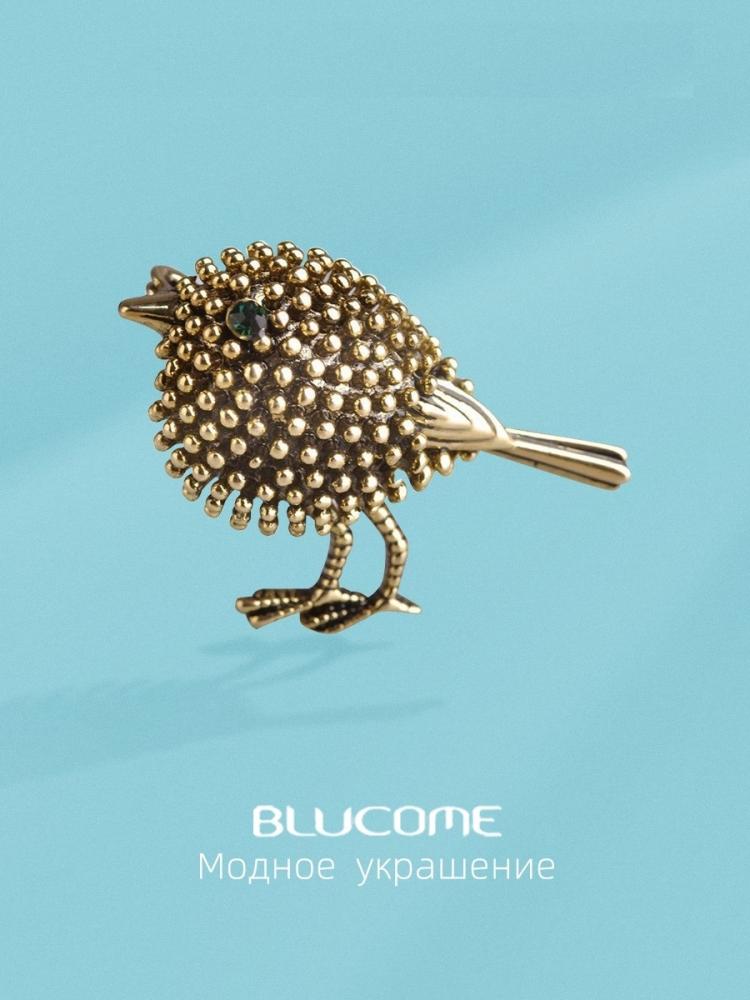 Оригинальная брошь BLUCOME "Воробушек"