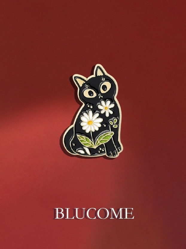 Стильная брошь BLUCOME "Кошка"